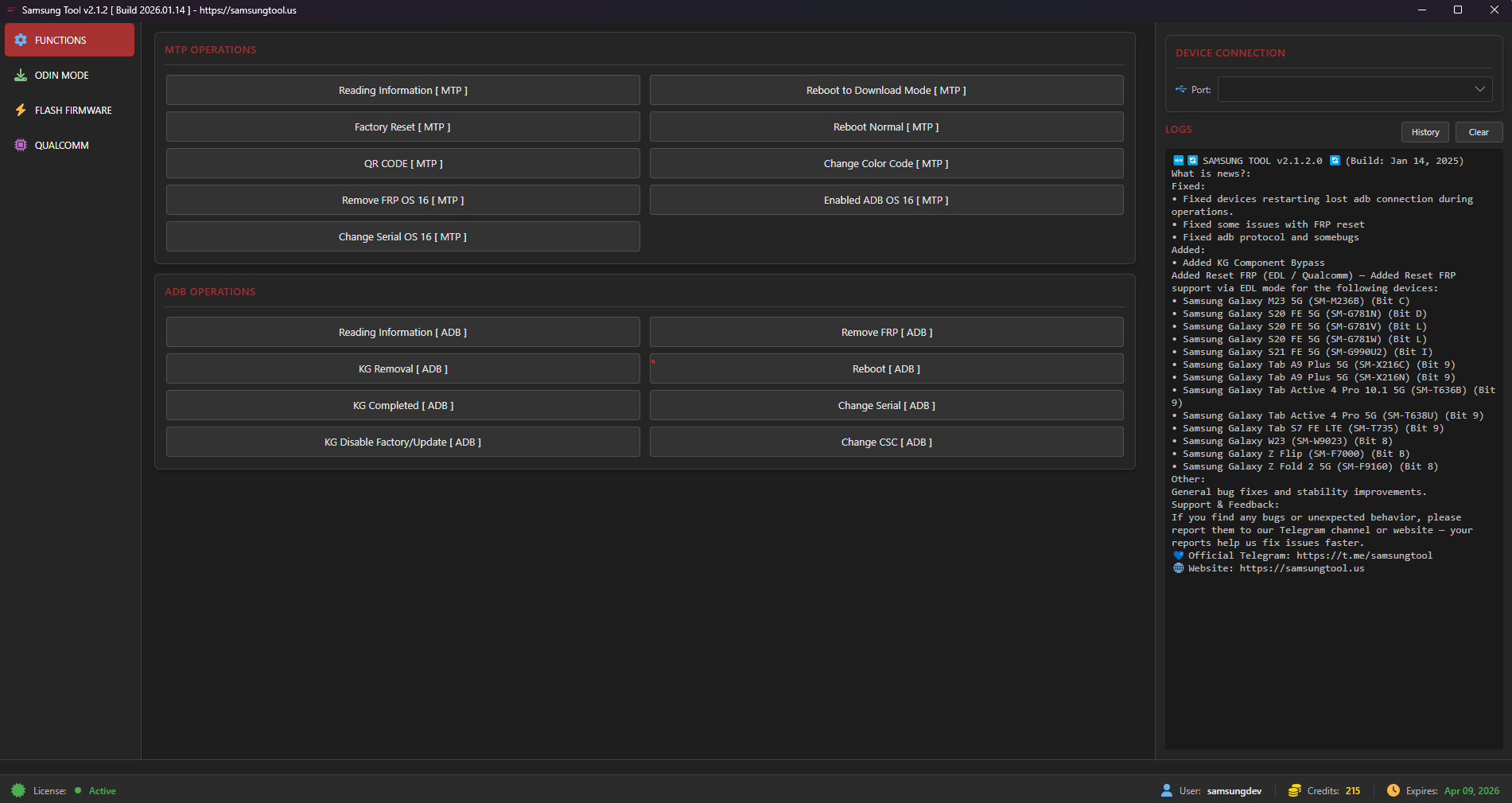 Samsung Tool Screenshot